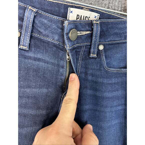 Paige Womens Verdugo Ankle Jeans Size 25 Blue Dark Wash Denim Stretch Casual - Picture 4 of 10